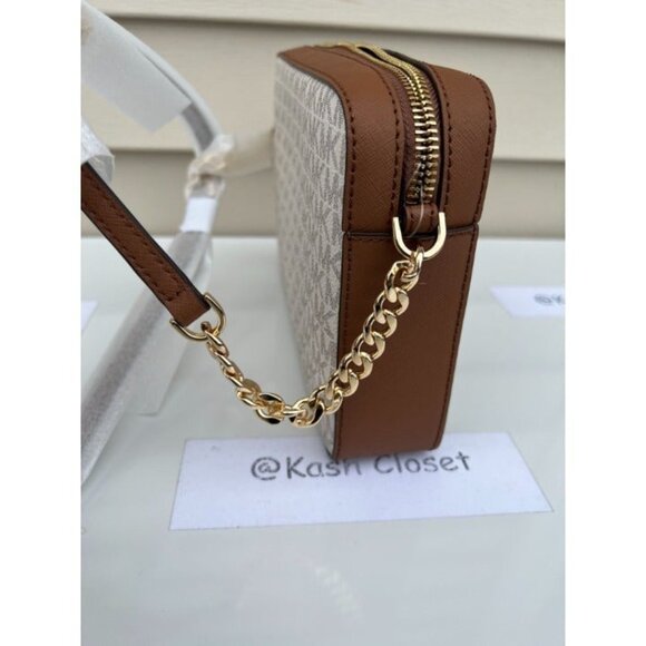 Michael Kors crossbody jet set large crossbody MK signature vanilla - Picture 7 of 10